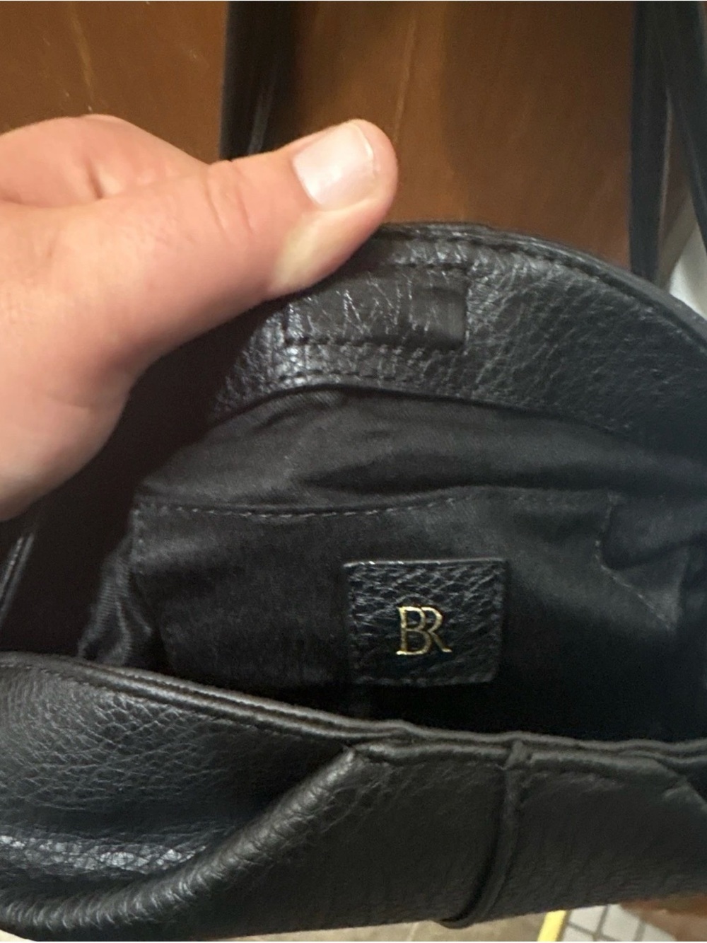 Banana Republic Black Leather Messenger Crossbody
